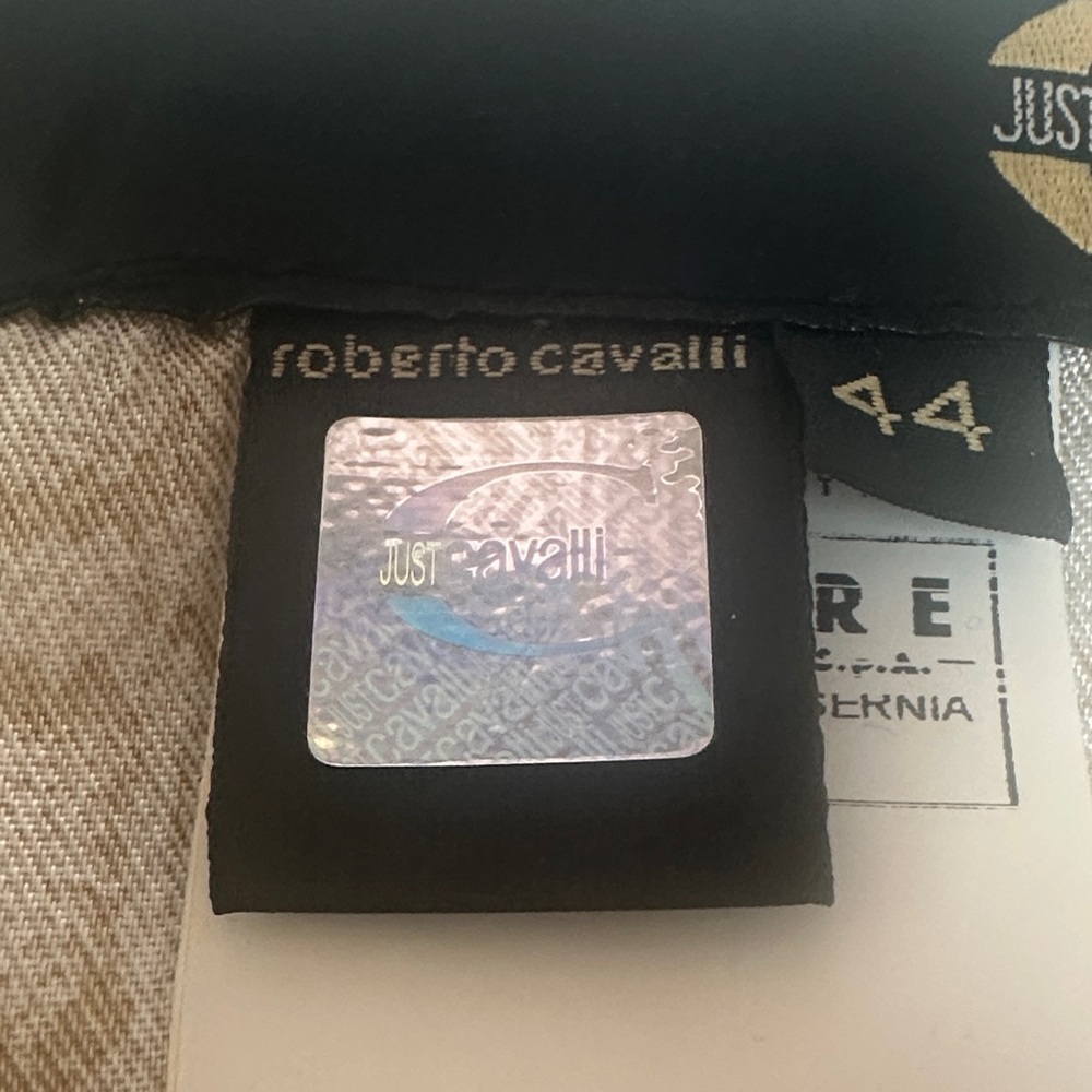 Just Cavalli Genuine Leather Quilted Jacket with Braided Trim – Luxury Designer - Picture 8 of 16